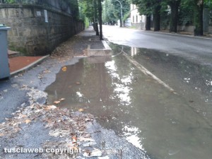 Via Santa Maria della Grotticella allagata - Viterbo