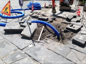 I lavori a piazza Fontana Grande