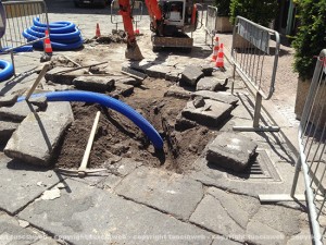 I lavori a piazza Fontana Grande