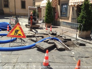 I lavori a piazza Fontana Grande