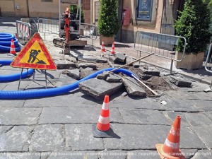 I lavori a piazza Fontana Grande