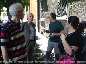 Il sopralluogo del sindaco in via Lorenzo da Viterbo