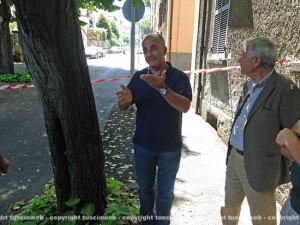 Il sopralluogo del sindaco in via Lorenzo da Viterbo