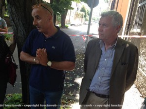 Il sopralluogo del sindaco in via Lorenzo da Viterbo
