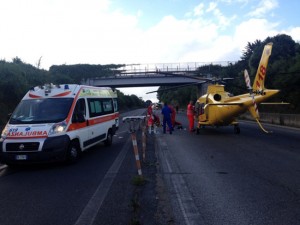 Il grave incidente sulla Cassia bis