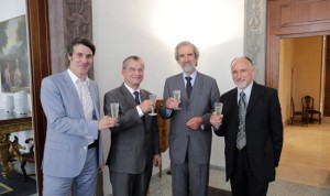 L'ambasciatore Elio Menzione, Luciano Dottarelli, Bernd Gasser e Carl Schuppan