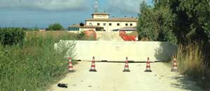 Tarquinia - L'accesso bloccato