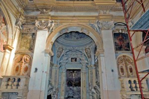 Ronciglione - L'altare maggiore prima dei restauri
