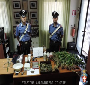 La droga sequestrata dai carabinieri