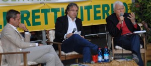 Il procuratore Giancarlo Caselli a Caffeina con i vertici di Coldiretti