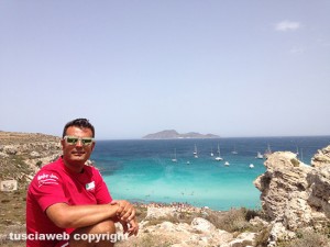 Alberto Panifili a Cala Rossa, Favignana (Sicilia)