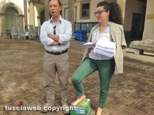 Chiara Frontini (Viterbo 2020) e Gianluca De Dominicis (M5s)