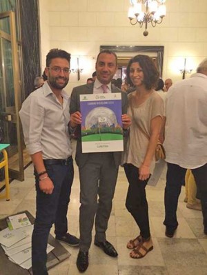 Il sindaco Aldo Moneta, il vicesindaco Manuela Benedetti e l'assessore Carlo Palozzi