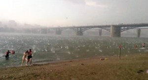 La grandinata da record in Siberia