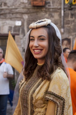 Palio delle barche, uno dei volti del corteo storico - Foto di Domenico Mascagna