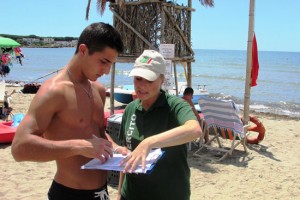Infoteam dell'Esercito presso la spiaggia di S. Agostino