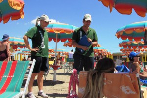 Infoteam dell'Esercito presso la spiaggia di S. Agostino