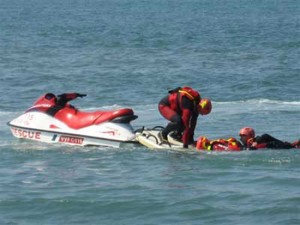 La moto d'acqua dei vigili del fuoco