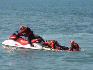 La moto d'acqua dei vigili del fuoco