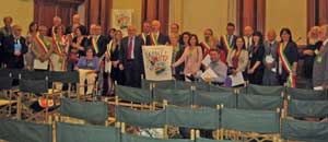 Moricoli e Scorsi con il gruppo per la pace