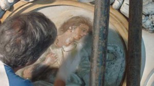 Ronciglione - Pennacchio della cupola durane il restauro