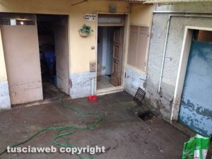 Bagnaia - Case allagate dopo l'acquazzone 