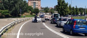 L'incidente di ieri mattina sulla Tangenziale Ovest
