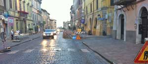 I lavori in via Roma
