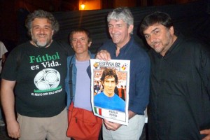 Alessandro Tozzi, Antonello Ricci e Massimiliano Morelli con Paolo Rossi