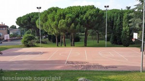 Le scritte sul campo del playground