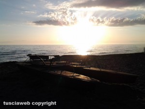 Tramonto a Tarquinia
