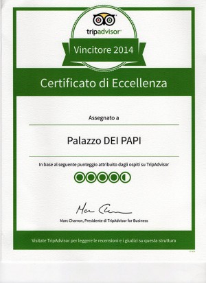 Il certificato di TripAdvisor