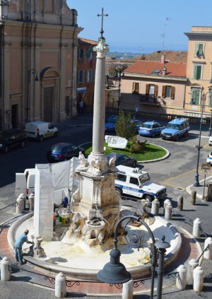 Fontana monumentale in piazza Giacomo Matteotti - Tarquinia