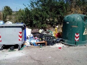 L'isola ecologica di Monterazzano il 17 agosto