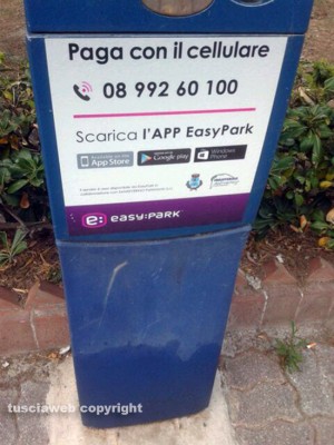 Il sistema di pagamento del parcheggio a Mercato San Severino