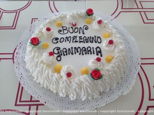 La torta di compleanno per Santucci