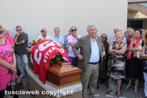 Viterbo - L'intervento del sindaco Michelini ai funerali di Mauro Innocenzi