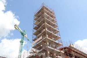 Il cantiere alla chiesa dei santi Ilario e Valentino a Villanova