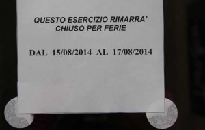 Chiuso per ferie