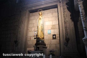 La cornice che conteneva la Pietà di Sebastiano del Piombo nella chiesa di San Francesco