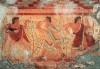 Tarquinia - Etruschi - Affresco della Tomba dei Leopardi