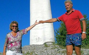 Mina e Gianni al Cristo redentore di Maratea