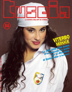 La copertina della rivista Tuscia del '92 con una "donna facchino"