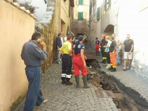 I vigili del fuoco a Tuscania