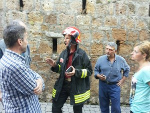 I vigili del fuoco a Tuscania