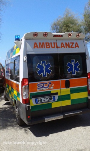 L'ambulanza sul posto