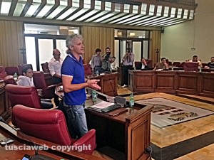 Federico Grattarola durante il consiglio provinciale