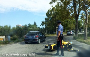 Viterbo - L'incidente in strada Bagni