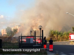 L'incendio a Civita Castellana