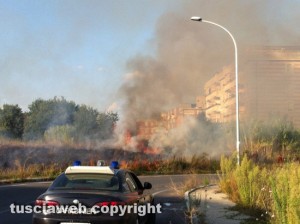 L'incendio a Civita Castellana